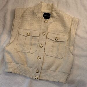 Christian Lacroix Tweed Vest cream size medium